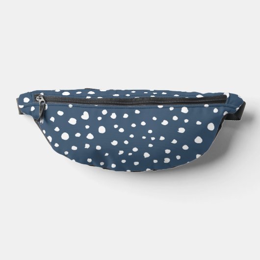 Navy Blue Dalmatian Spots, Dalmatian Dots, Dotted Bauchtasche (Ablage )