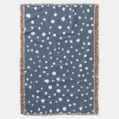 Navy Blue Dalmatian Spots, Dalmatian Dots, Dotted Decke (Vorderseite Vertikal)