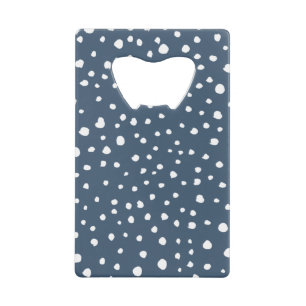 Navy Blue Dalmatian Spots, Dalmatian Dots, Dotted Geldbeutel Flaschenöffner
