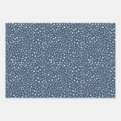 Navy Blue Dalmatian Spots, Dalmatian Dots, Dotted Geschenkpapier Set (Vorderseite 3)
