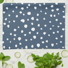Navy Blue Dalmatian Spots, Dalmatian Dots, Dotted Geschirrtuch