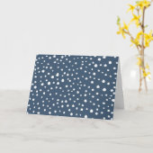 Navy Blue Dalmatian Spots, Dalmatian Dots, Dotted Karte (Gelbe Blume)