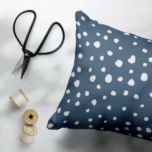 Navy Blue Dalmatian Spots, Dalmatian Dots, Dotted Kissenbezug
