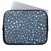 Navy Blue Dalmatian Spots, Dalmatian Dots, Dotted Laptopschutzhülle (Vorderseite)