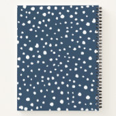 Navy Blue Dalmatian Spots, Dalmatian Dots, Dotted Notizblock (Rückseite)