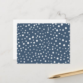 Navy Blue Dalmatian Spots, Dalmatian Dots, Dotted Postkarte