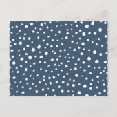 Navy Blue Dalmatian Spots, Dalmatian Dots, Dotted Postkarte (Vorderseite)