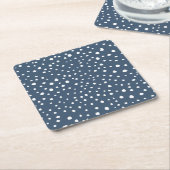 Navy Blue Dalmatian Spots, Dalmatian Dots, Dotted Rechteckiger Pappuntersetzer (angewinkelt)