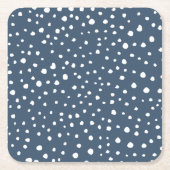 Navy Blue Dalmatian Spots, Dalmatian Dots, Dotted Rechteckiger Pappuntersetzer (Vorderseite)