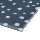 Navy Blue Dalmatian Spots, Dalmatian Dots, Dotted Schneidebrett (Ecke)