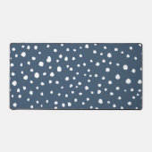 Navy Blue Dalmatian Spots, Dalmatian Dots, Dotted Schreibtischunterlage (Vorderseite)