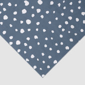 Navy Blue Dalmatian Spots, Dalmatian Dots, Dotted Seidenpapier (Ausschnitt)