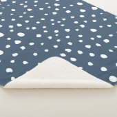 Navy Blue Dalmatian Spots, Dalmatian Dots, Dotted Sherpadecke (3/4)