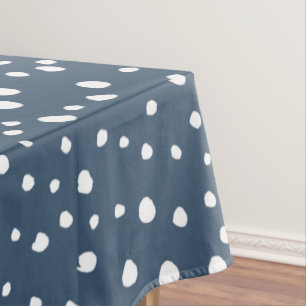 Navy Blue Dalmatian Spots, Dalmatian Dots, Dotted Tischdecke