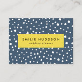 Navy Blue Dalmatian Spots, Dalmatian Dots, Dotted Visitenkarte (Vorderseite)