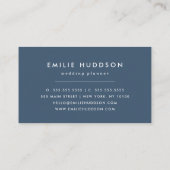 Navy Blue Dalmatian Spots, Dalmatian Dots, Dotted Visitenkarte (Rückseite)