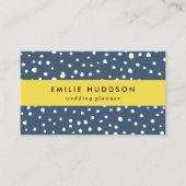 Navy Blue Dalmatian Spots, Dalmatian Dots, Dotted Visitenkarte (Vorderseite)