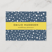 Navy Blue Dalmatian Spots, Dalmatian Dots, Dotted Visitenkarte (Vorderseite)