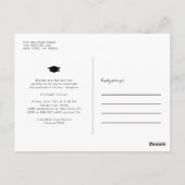 Navy Blue Damand Now Foto Collage Abschluss Postkarte (Rückseite)