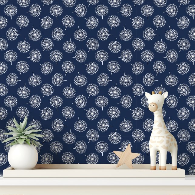 Navy Blue Dandelion Tapete (Von Creator hochgeladen)