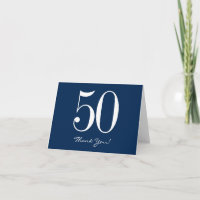 Navy Blue Danke Cards - Modern Blue White