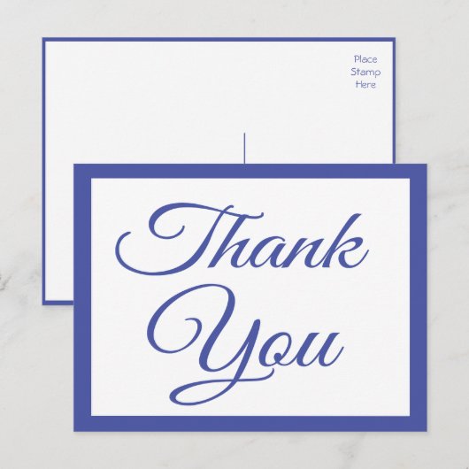 Navy Blue Danke, dass Sie Postkarte begrüßen (Vorne/Hinten)