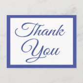 Navy Blue Danke, dass Sie Postkarte begrüßen (Vorderseite)