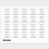 Navy Blue Danke Nautical Wedding Stickers (Blatt)