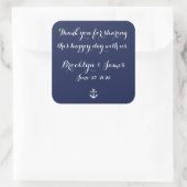 Navy Blue Danke Nautical Wedding Stickers (Tasche)
