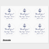 Navy Blue Danke Nautical Wedding Stickers (Blatt)