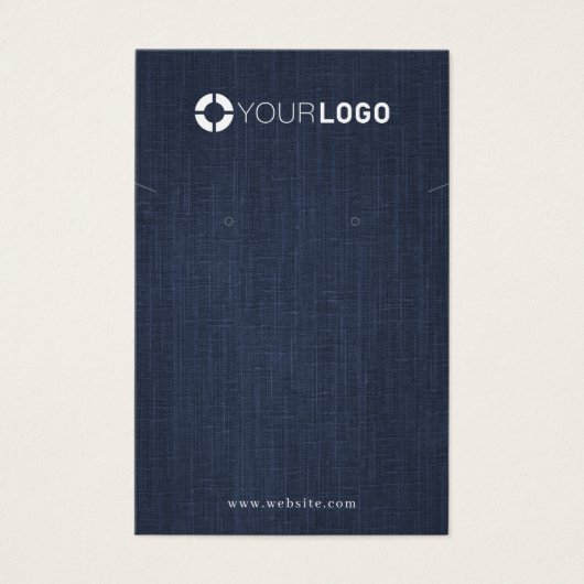 Navy Blue Denim Custom Logo Ohranzeige (Vorderseite)