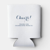 Navy Blue Dennis Cape Cod Map Gold Heart Wedding Dosenkühler (Rückseite)