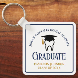 Navy Blue Dental School Custom Abschluss Gift Schlüsselanhänger
