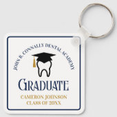 Navy Blue Dental School Custom Abschluss Gift Schlüsselanhänger (Rückseite)
