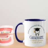 Navy Blue Dental School Custom Dentist Abschluss Tasse