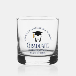 Navy Blue Dental School Custom Dentist Abschluss Whiskyglas