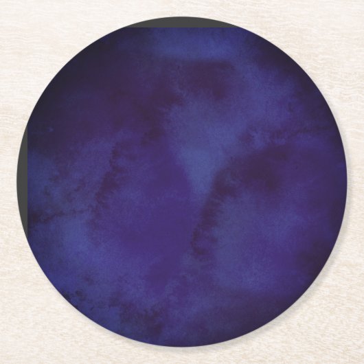 Navy blue Design Coaster Runder Pappuntersetzer (Vorderseite)