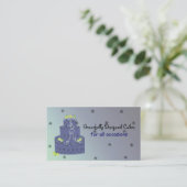 Navy Blue Designer Cake Visitenkarte (Stehend Vorderseite)