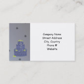 Navy Blue Designer Cake Visitenkarte (Rückseite)