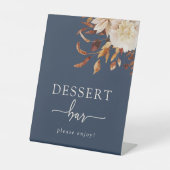 Navy Blue Dessert Bar Sign Sockelschild (Vorderseite)
