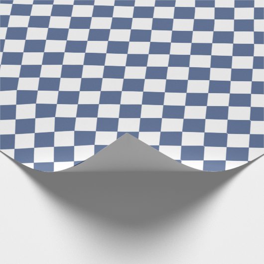 Navy Blue Diamond Harlequin Muster Geschenkwrappin Geschenkpapier (Ecke)