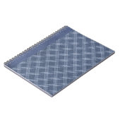 Navy Blue Diamond Kariert Grunge Journal Notizblock (Linke Seite)