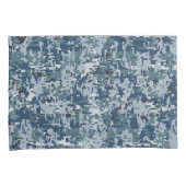 Navy Blue Digital Camouflage Camouflage Kissenbezug (Vorderseite-Rechts)