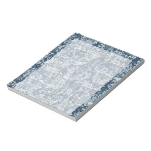 Navy Blue Digital Camouflage Deco Notizblock