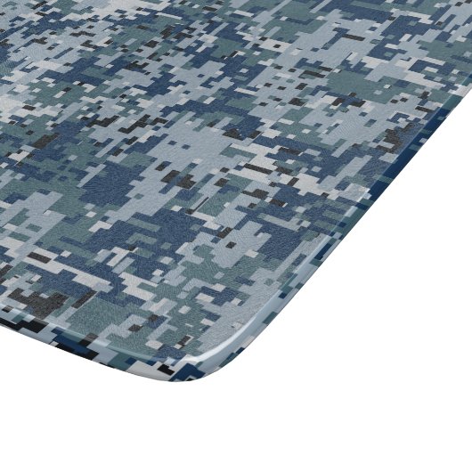 Navy Blue Digital Camouflage Deco Schneidebrett (Ecke)