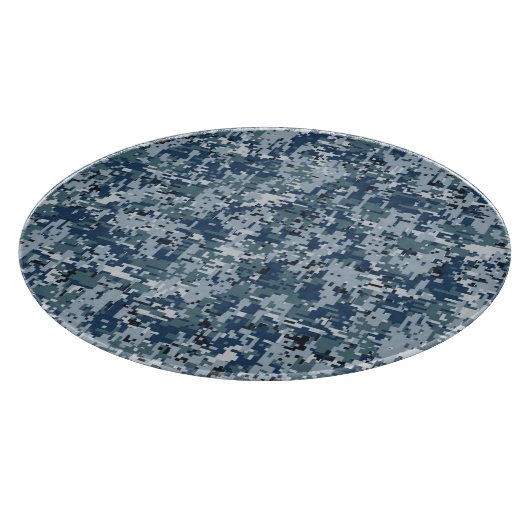 Navy Blue Digital Camouflage Deco Schneidebrett (Ecke)
