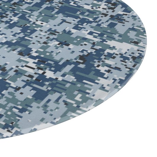 Navy Blue Digital Camouflage Deco Schneidebrett (Ecke)