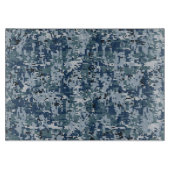 Navy Blue Digital Camouflage Deco Schneidebrett (Vorderseite)