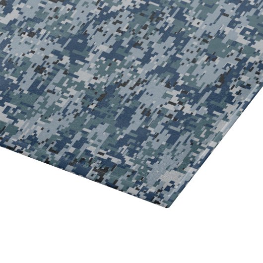 Navy Blue Digital Camouflage Deco Schneidebrett (Ecke)
