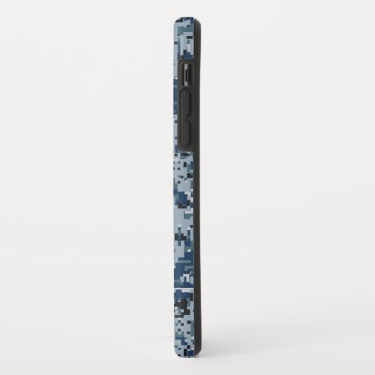 Navy Blue Digital Camouflage Design Case-Mate iPhone Hülle (Hinten/Links)